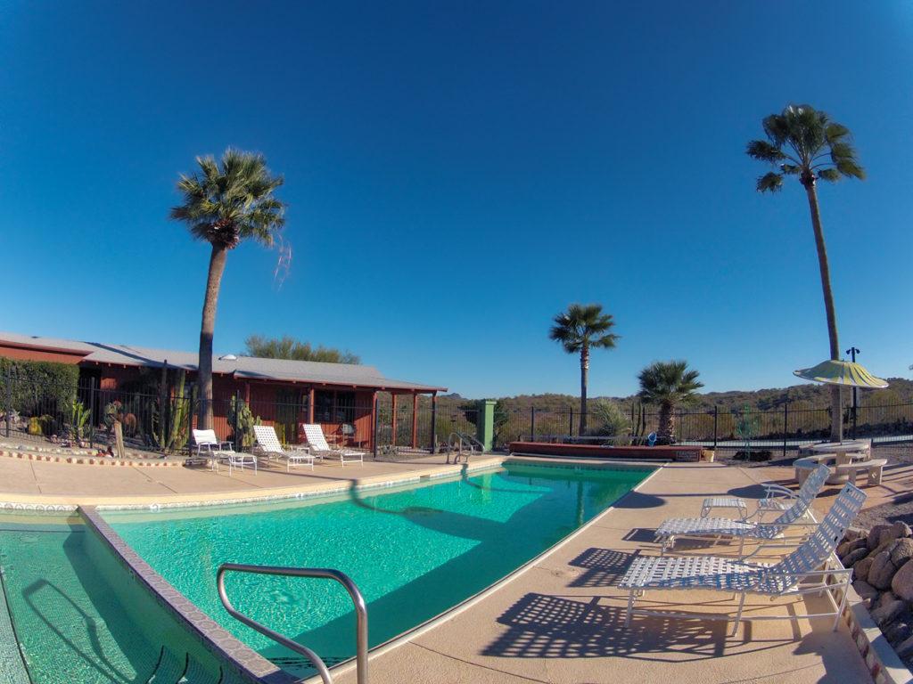 Pool at flying E Dude Ranch in Wickenburg