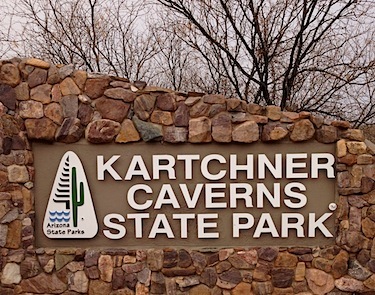 Kartchner Caverns state park sign