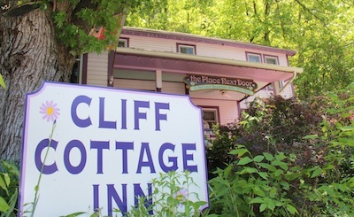 Cliff Cottage Inn sign by MikesRoadTrip.com