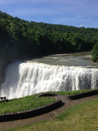 View of waterfalls from the Glen Iris Inn