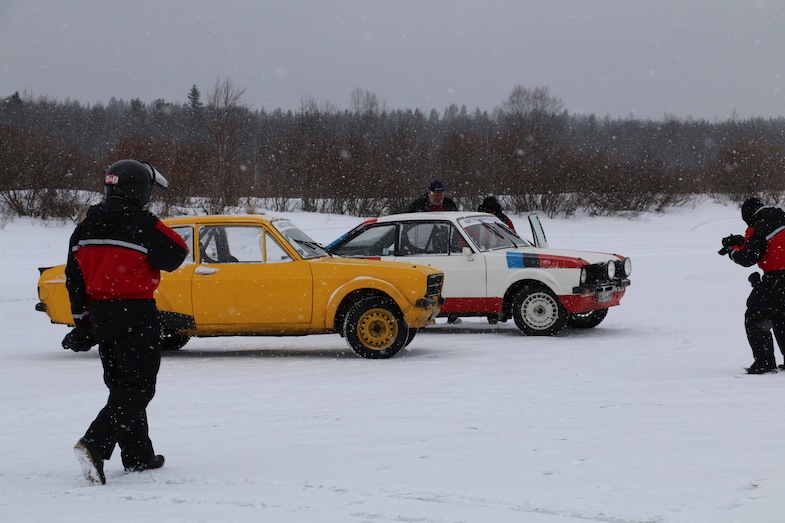 Rally racing on ice in Rovaniemi by MikesRoadTrip.com