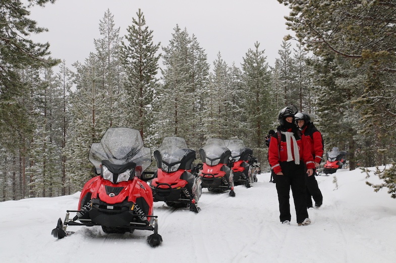 snowmobiling excursion with the folks from Lapland Safaris