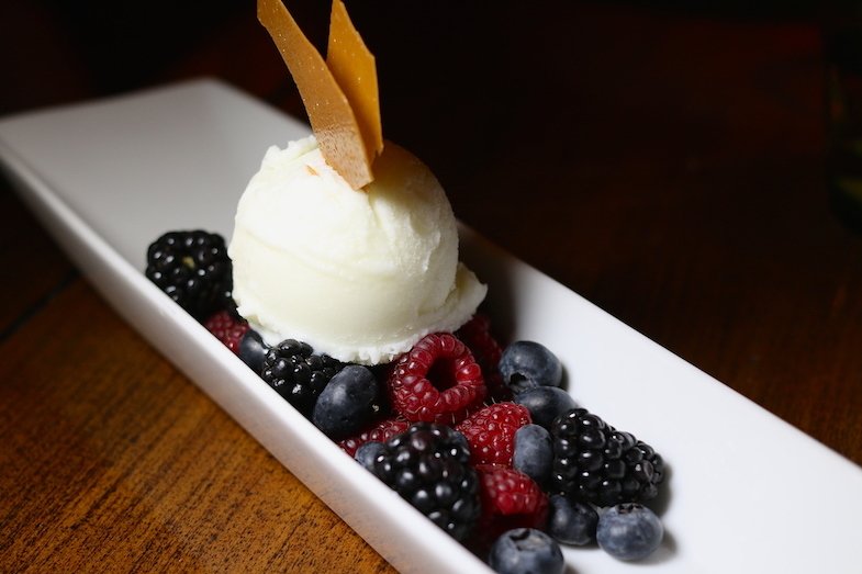 Fresh Seasonal Berries with a frozen yogurt and honey Florentine Talavera Four Seasons Scottsdale