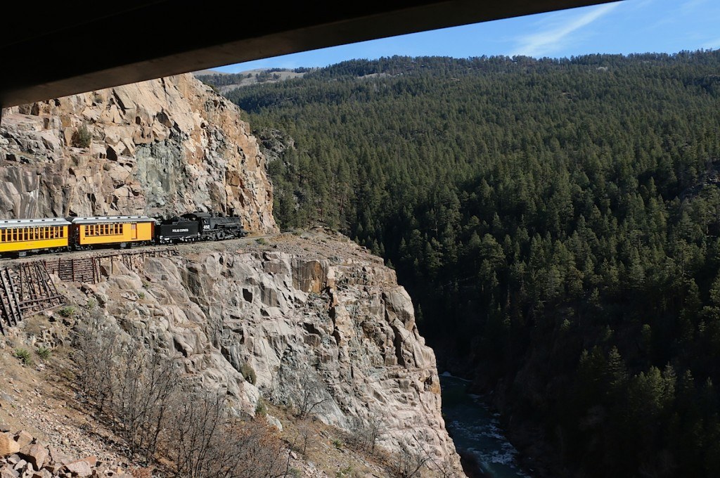 View of Durango Train around Cascade curve