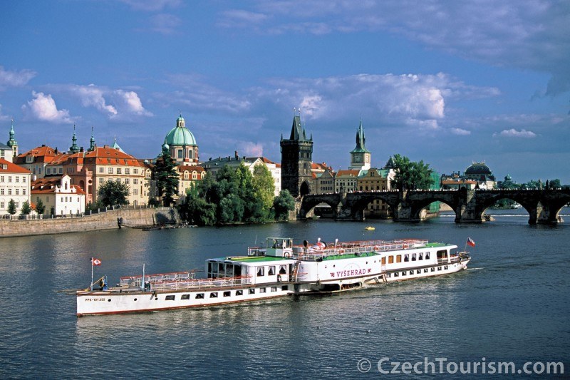 River Cruise ship in Prague, Czech Republic