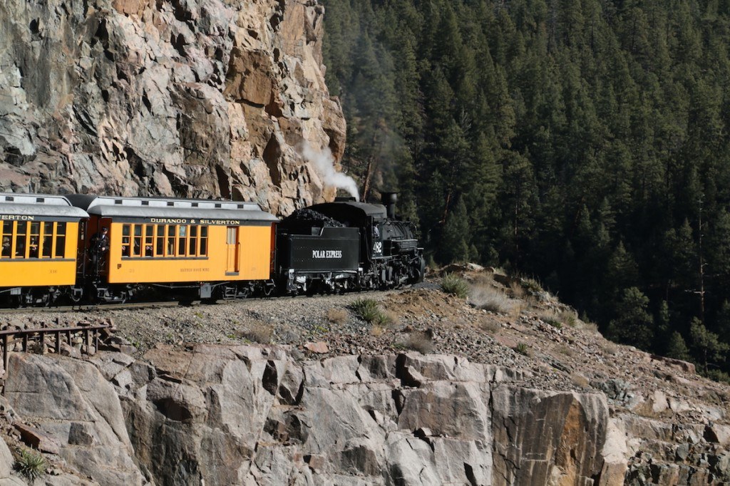 Durango Silverton Train around bend