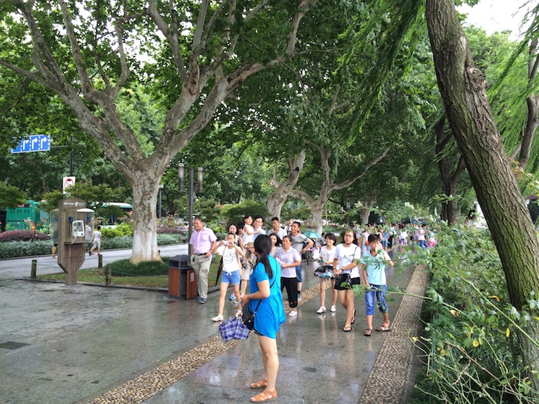 People at West Lake in Hangzhou