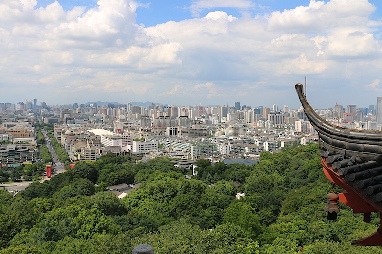 Hangzhou view from Youg Fu Temple/Teahouse by MikesRoadTrip.com