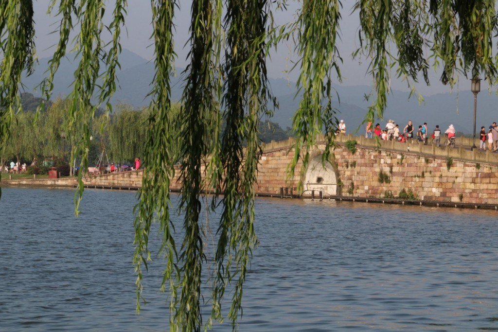 Bridge at West Lake in the morning