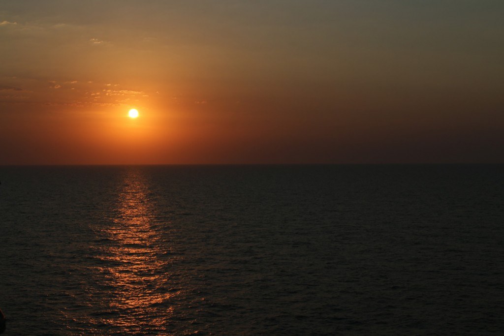 Sunrise on Costa Cruise Ship