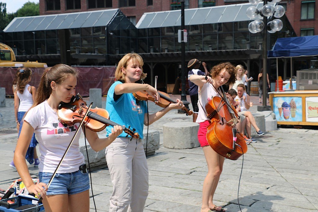 Mother daughter trio at Quincy Market