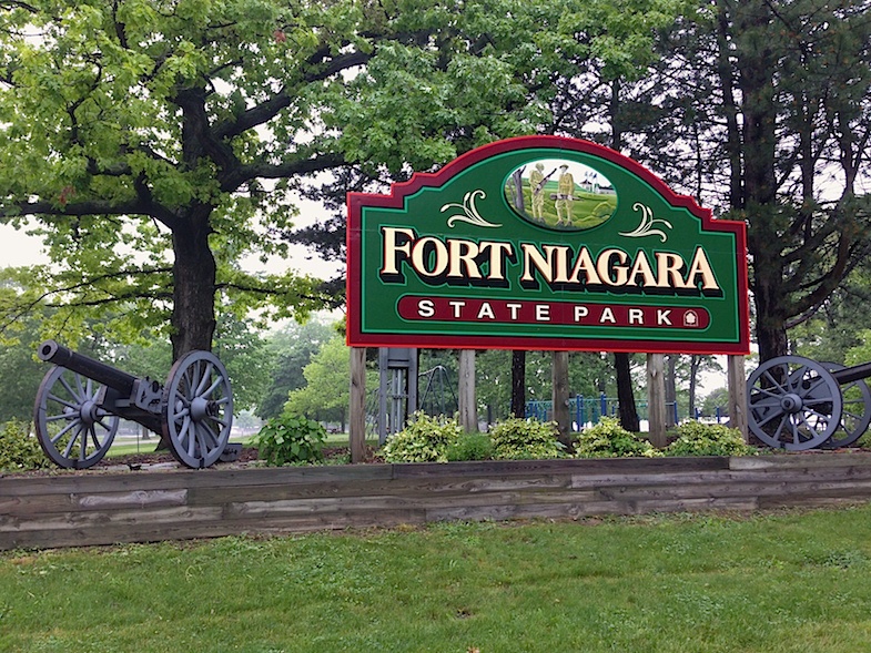 Fort Niagara sign by MikesRoadTrip.com