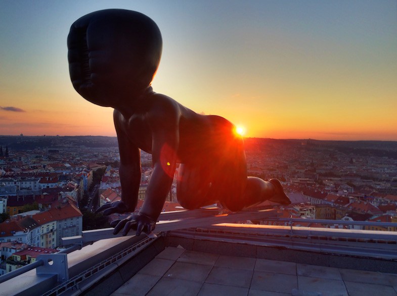 David Cerny babies scuplture on Zizkov Tower