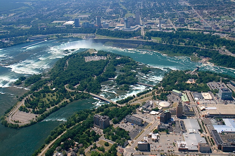 Aerial view of Niagara Falls by MikesRoadTrip.com