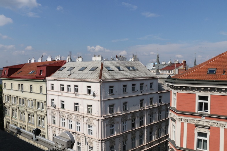 View from room at Novotel hotel in Prague