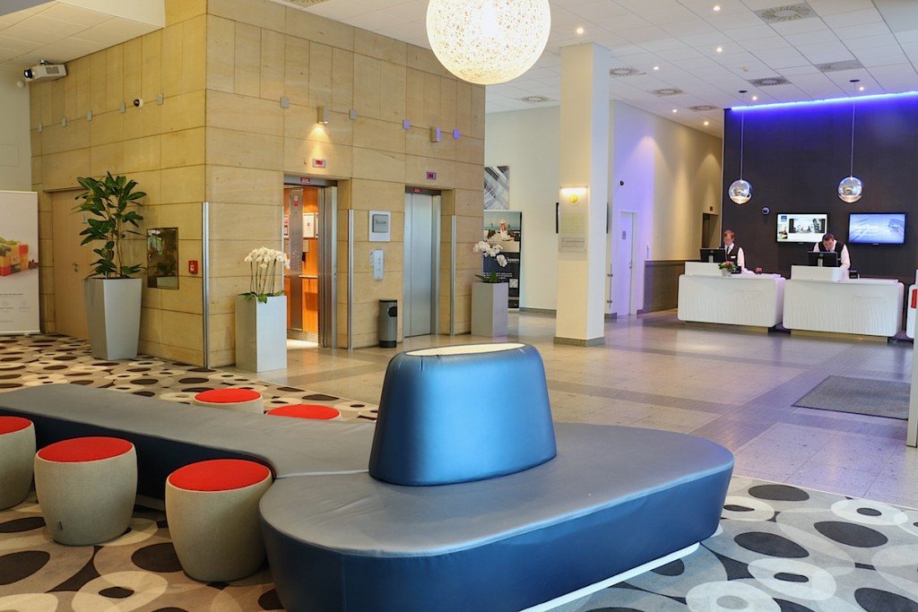 Lobby of Novotel hotel in Prague by MikesRoadTrip.com