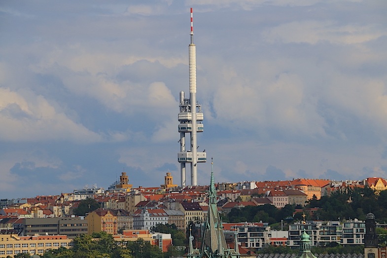 Zizkov Tower from Old Town Hall by MikesRoadTrip.com