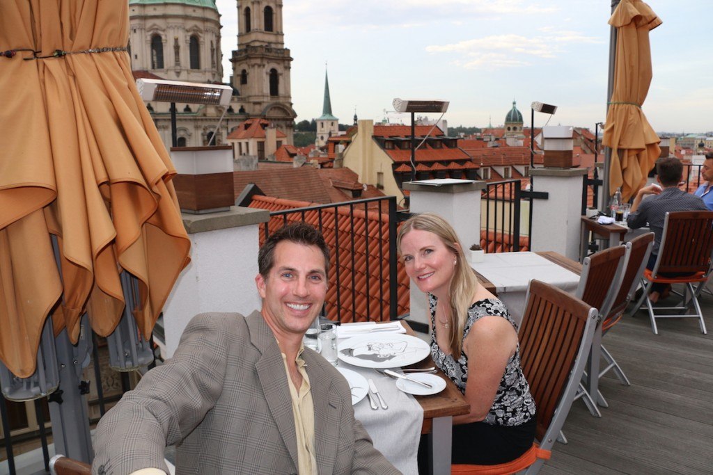 Rooftop terrace at Aria Hotel in Prague