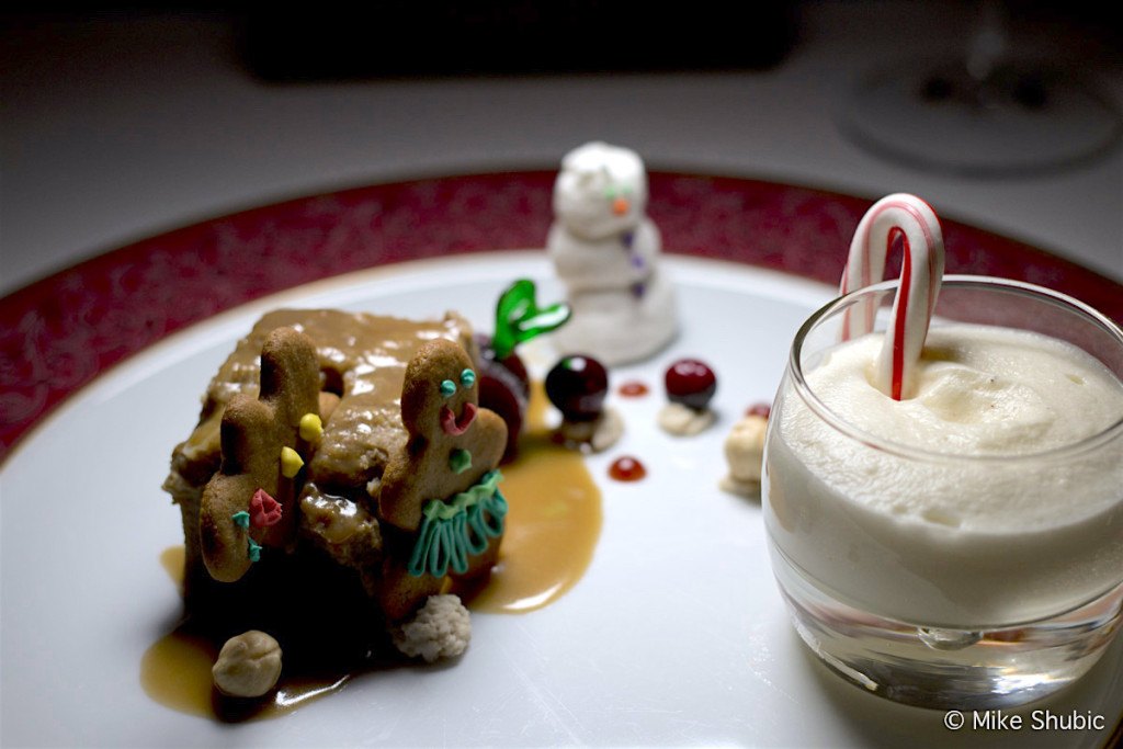 Gingerbread pudding dessert at Binkley