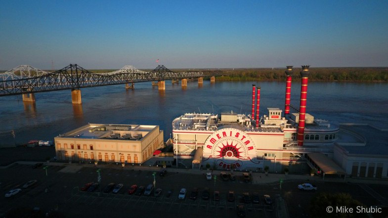 AmeriStar Casino and Old Vicksburg Bridge by MikesRoadTrip.com