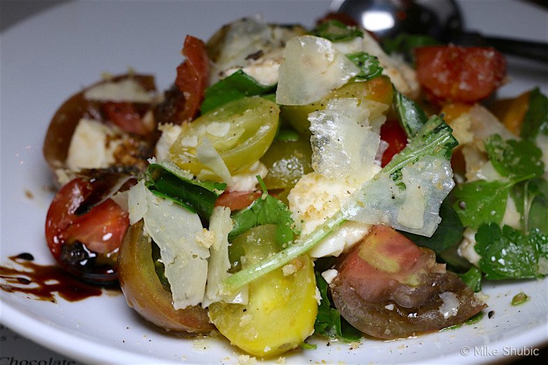 heirloom tomato salad at The Market Restaurant and Bar by MikesRoadTrip.com