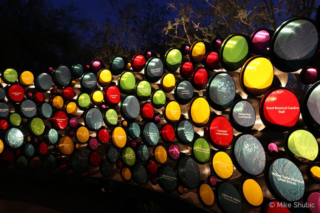 light display at Desert Botanical Garden in Phoenix. Photo by MikesRoadTrip.com