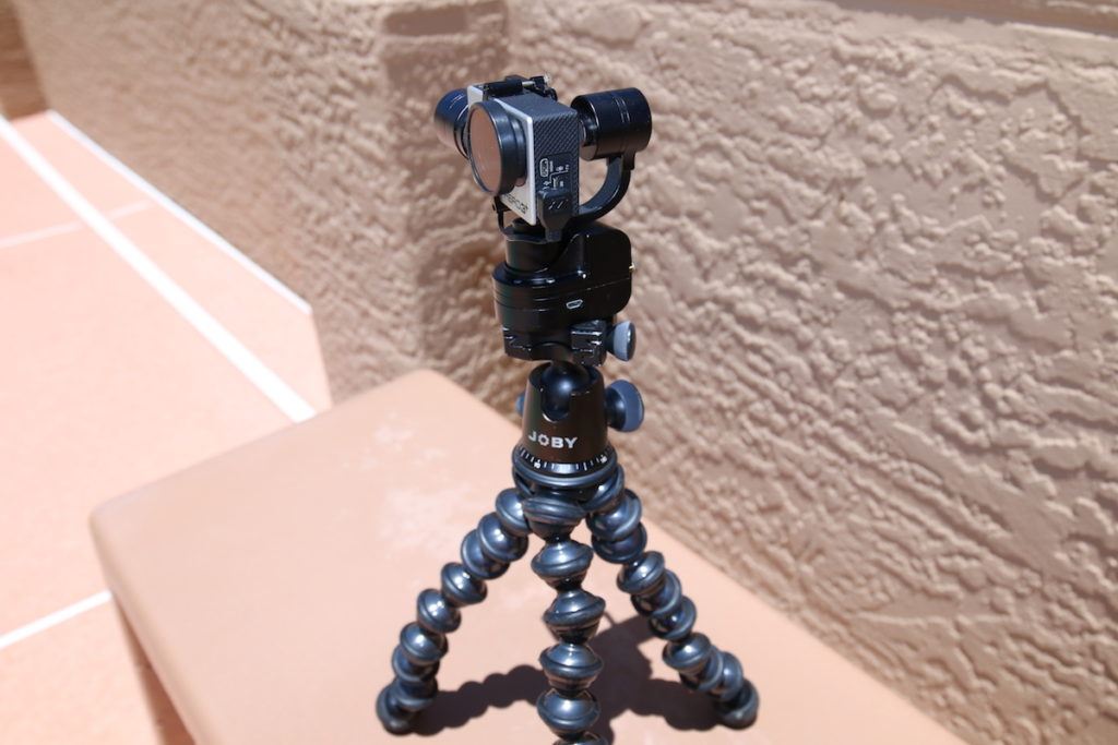 ZhiYun Rider-M gimbal on a Joby Gorilla pod by MikesRoadTrip.com