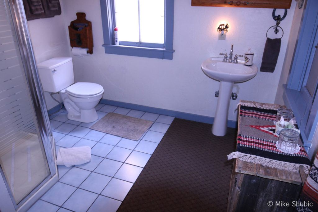 Bathroom in the Western Room at Ghost City Inn