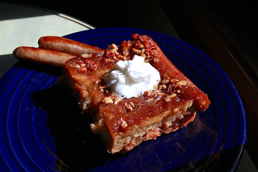 strawberry stuffed French Toast with a walnut caramel sauce by MikesRoadTrip