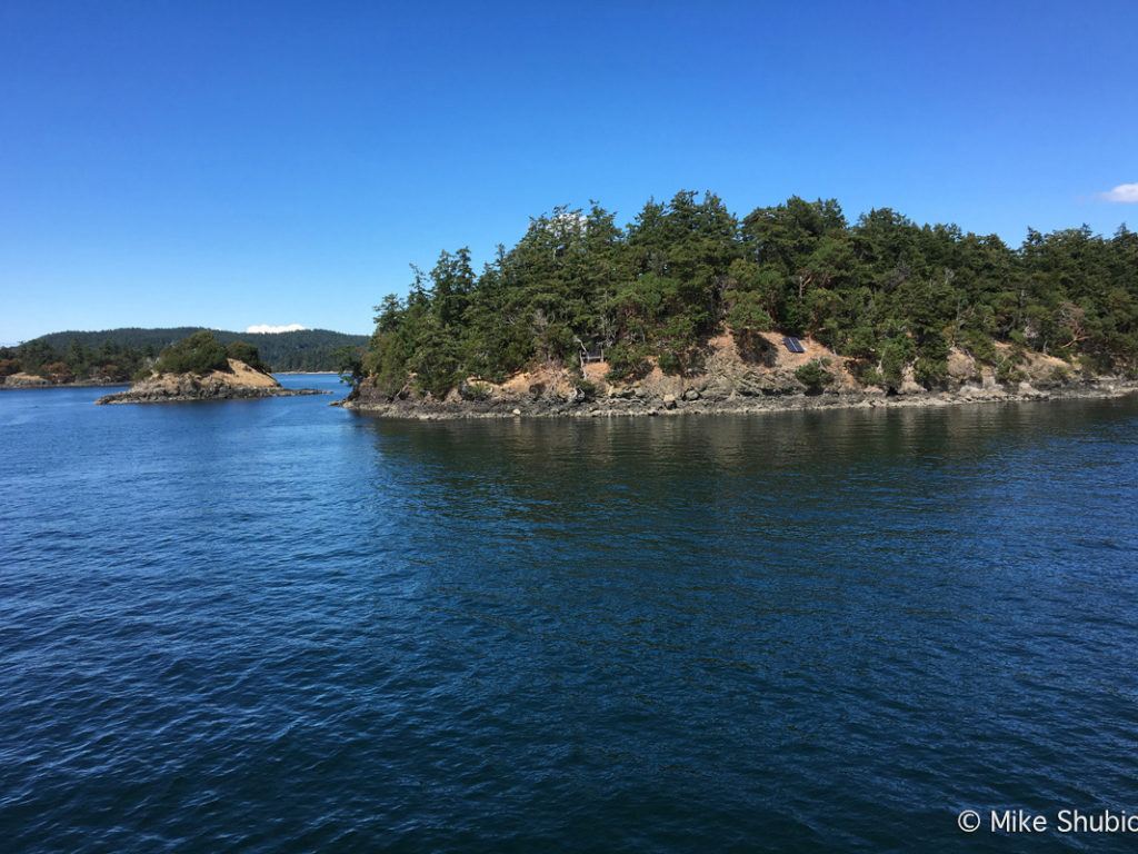 San Juan Island from ferry by MikesRoadtrip.com