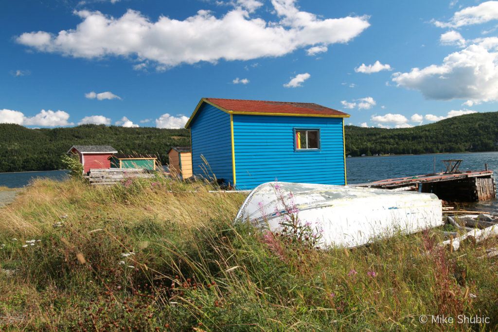 Fishing shacks in Central Newfoundland - Photo by: MikesRoadTrip.com