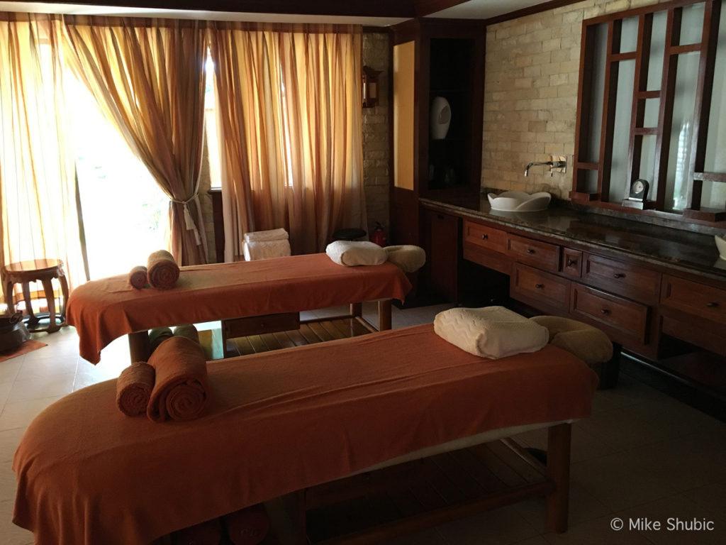 Massage room at Chi Spa at Shangri La in Cebu