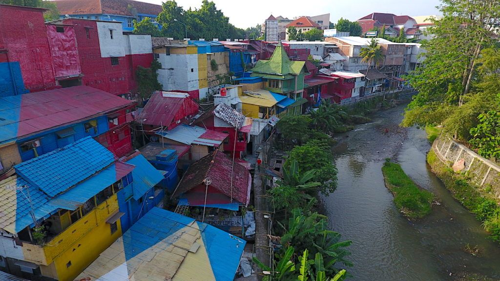 Yogjakarta colored houses by MikesRoadTrip.com