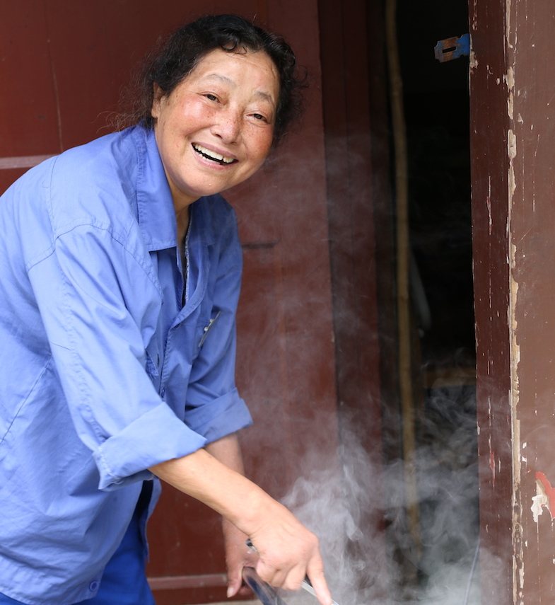 Happy person in China