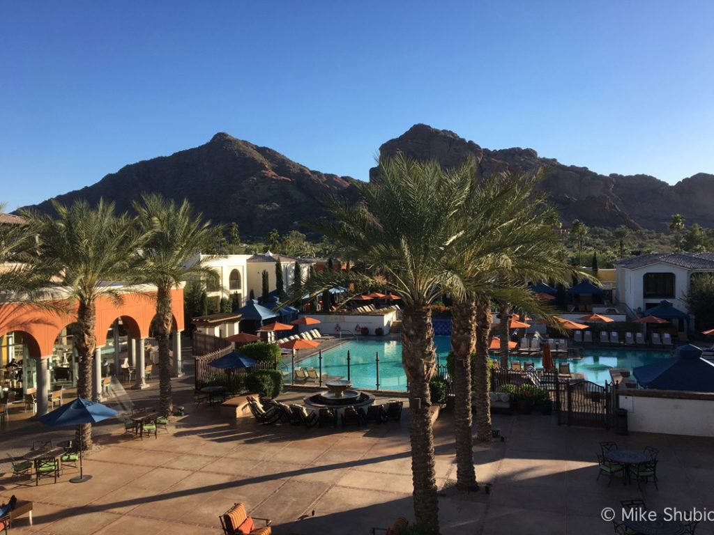 View of Camelback Mountain from Omni Montelucia Resort by MikesRoadTrip.com