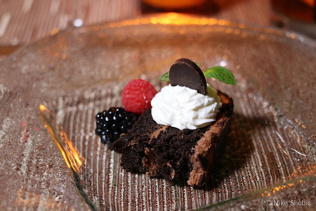 chocolate layer cake with fresh berries and Chantilly creme at Prado by MikesRoadTrip.com