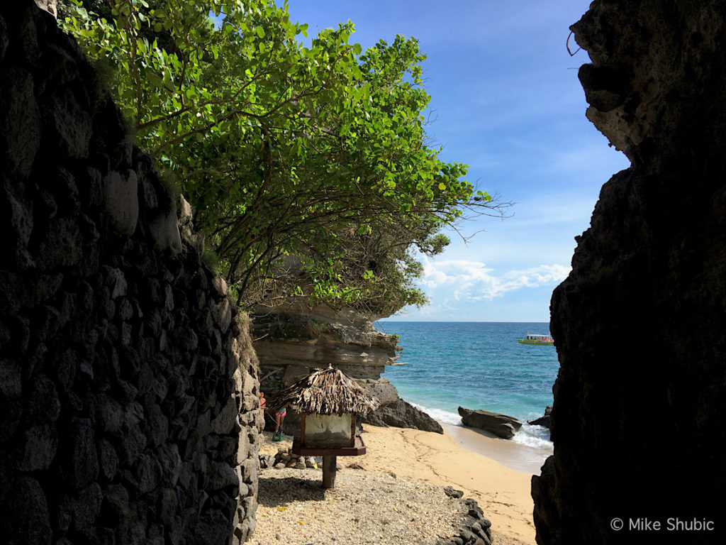 Slot canyon at Apo Island in the Philippines by MikesRoadTrip.com