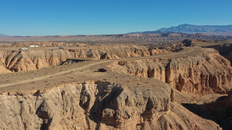 Camping outside of Valley of Fire State park at Poverty Flats - Photo by MikesRoadTrip.com