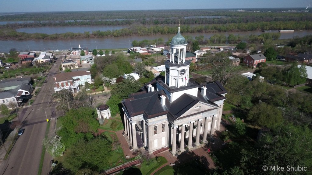 Old Courthouse in Vicksburg MS by MikesRoadTrip.com (aerial shot)