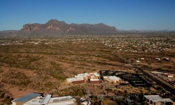 Aerial view of the Superstition Mountains