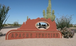 Apache Junction Entrance sign Apache Junction Entrance sign