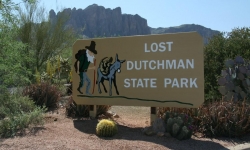 Lost Dutchman State Park sign Lost Dutchman State Park sign