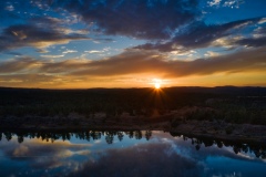 Aerial-Sunset-at-Fool-Hollow-Lake