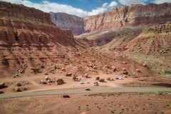 Aerial-view-of-Cliff-Dwellers-Vermilon-Cliffs