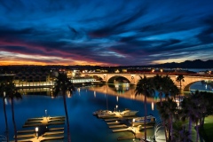 Lake-Havasu-City-London-Bridge-at-night-sunset