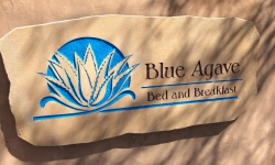 Blue Agave bed and breakfast sign