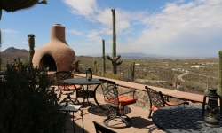 Patio with a view at Tucson Bed and Breakfast
