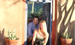 Romantic couple at Blue Agave B&B