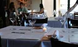 Wine glasses close up - Interior of Citizen Public House