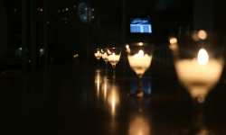 large candlelight table at Dominique's large candlelight table at Dominique's